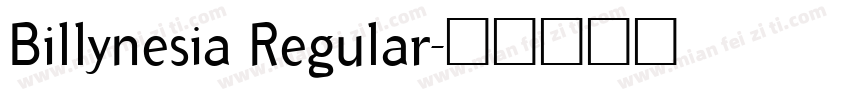 Billynesia Regular字体转换